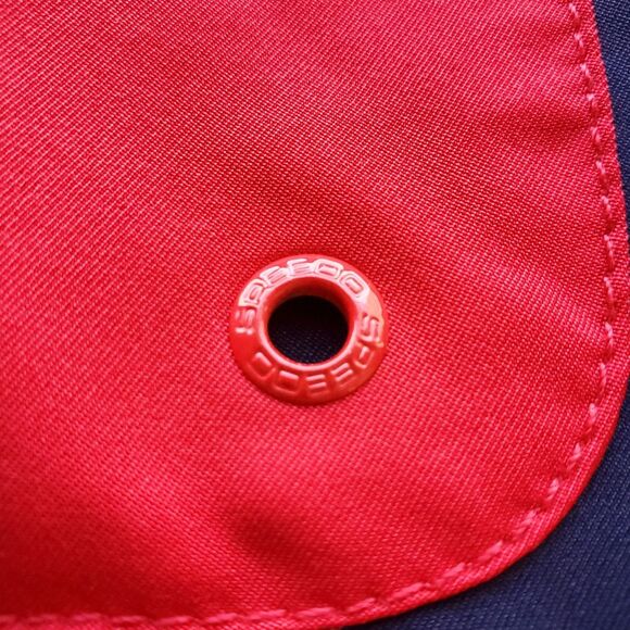 Speedo Swim Trunks Mens S Navy Blue Red 28" Waist Lined Pockets Retro Stripe - Picture 8 of 14